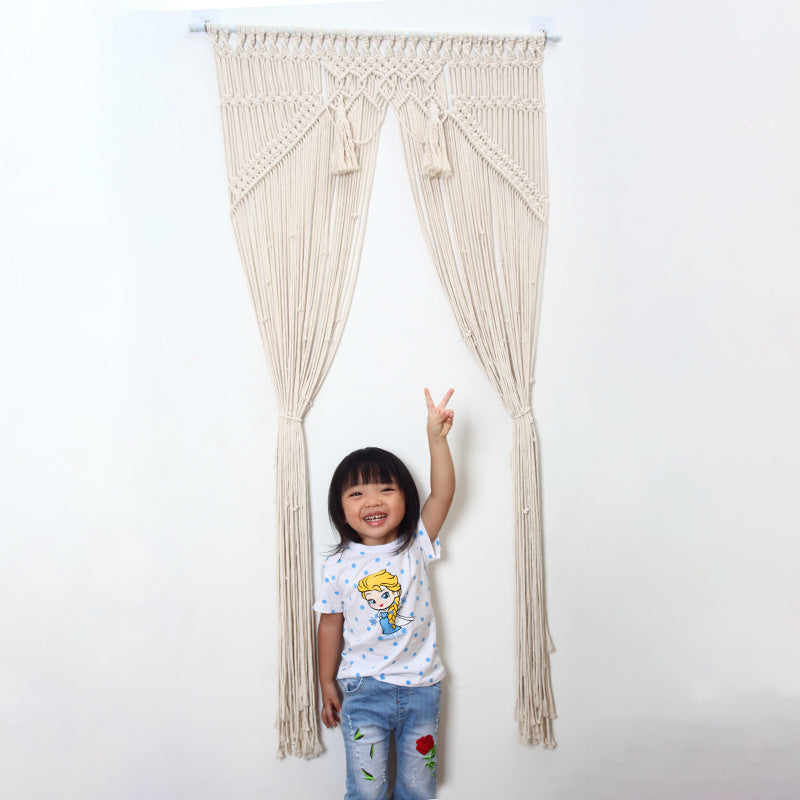 Wall Hanging Macrame Curtain Bohemian Hand Woven