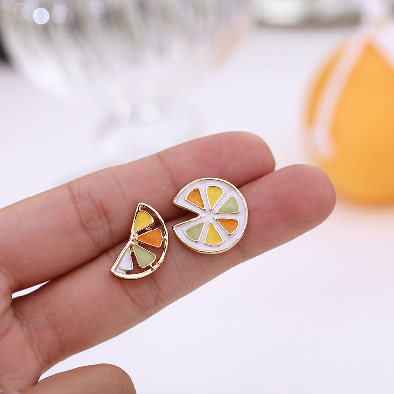 Silver Needle Cold Wind Lemon Earrings Female