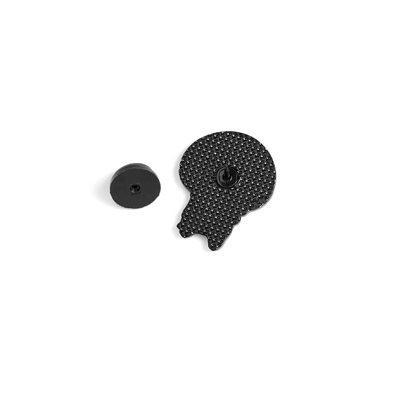 Student Mushroom Brooch, Paint Alloy