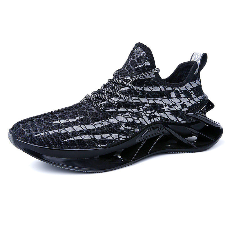 New Fish Silk Mesh Surface Breathable Casual Street Wear Reflective Trendy Shoes