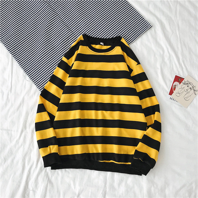 Striped Trendy Sweater Men's Hip Hop