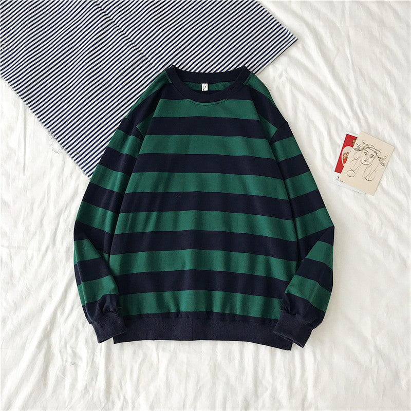 Striped Trendy Sweater Men's Hip Hop