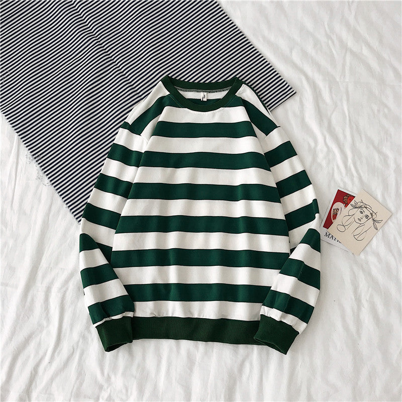 Striped Trendy Sweater Men's Hip Hop
