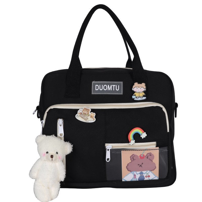 Small  Harajuku Style Art Canvas Multi-purpose Handbag