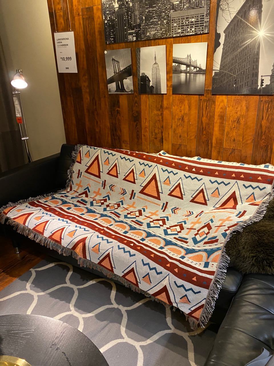 Ethnic Style Geometric Sofa Towel Picnic Blanket