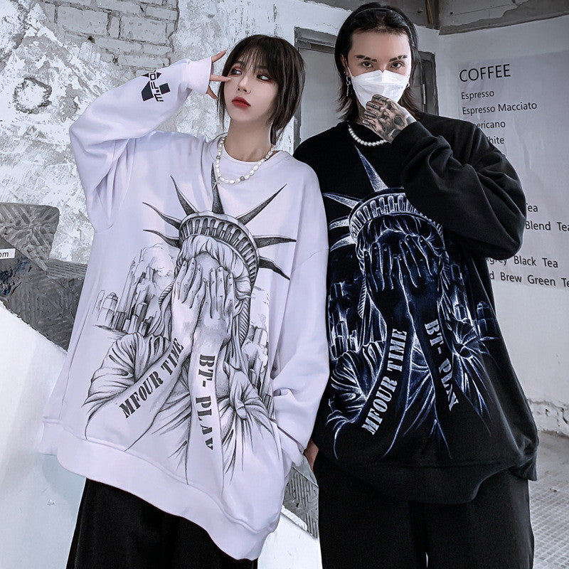 Hip Hop Street Graffiti Reflective Couple Sweatshirt