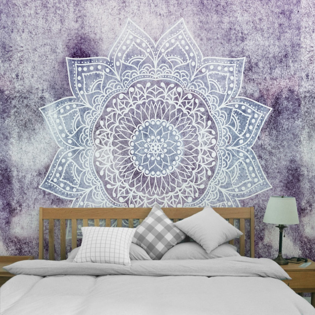 Cloth Mandala Flower Pattern Printed Tapestry