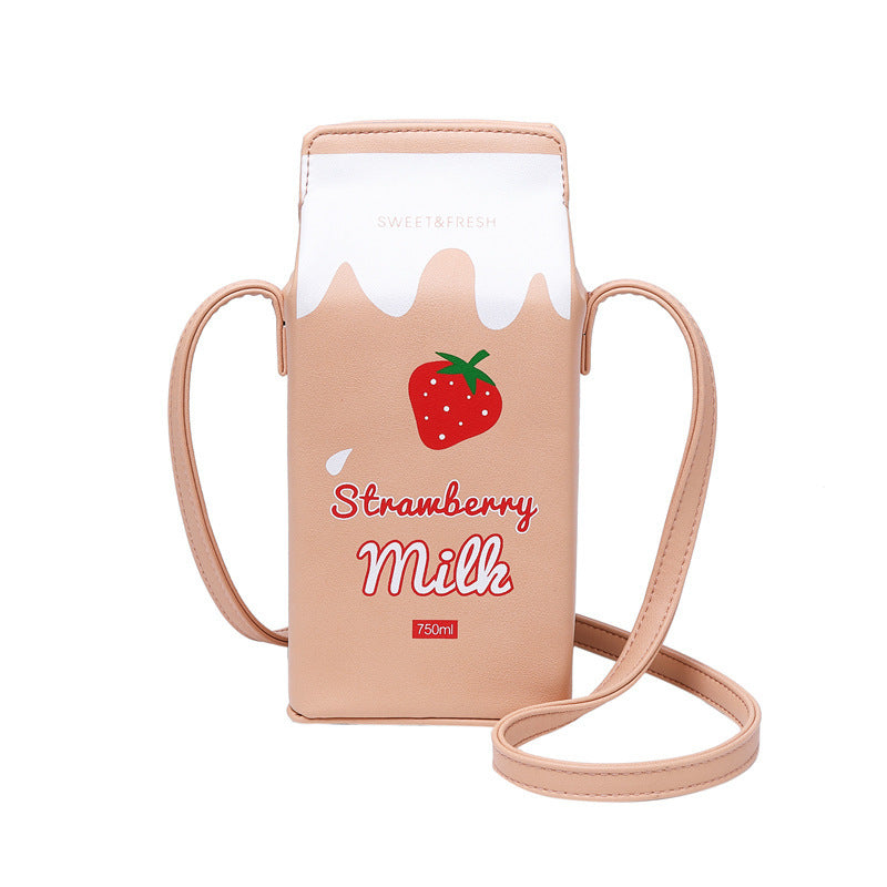 Crossbody bag milk box bag