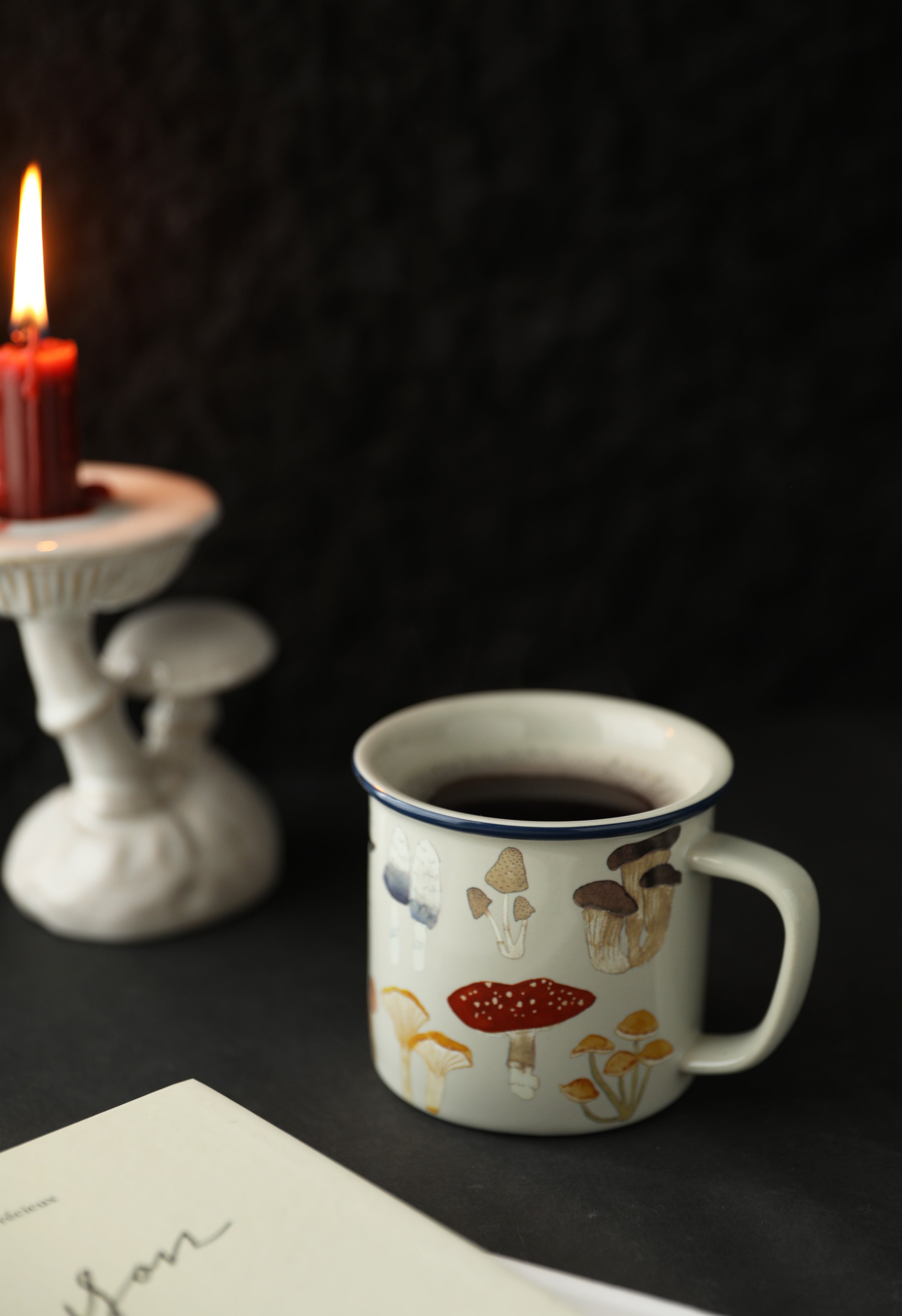 Psychedelic Small Mushroom New Daze Poisonous Mushroom Ceramic Small Tea Container