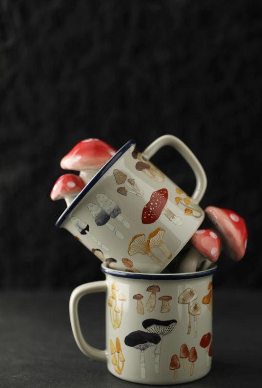 Psychedelic Small Mushroom New Daze Poisonous Mushroom Ceramic Small Tea Container