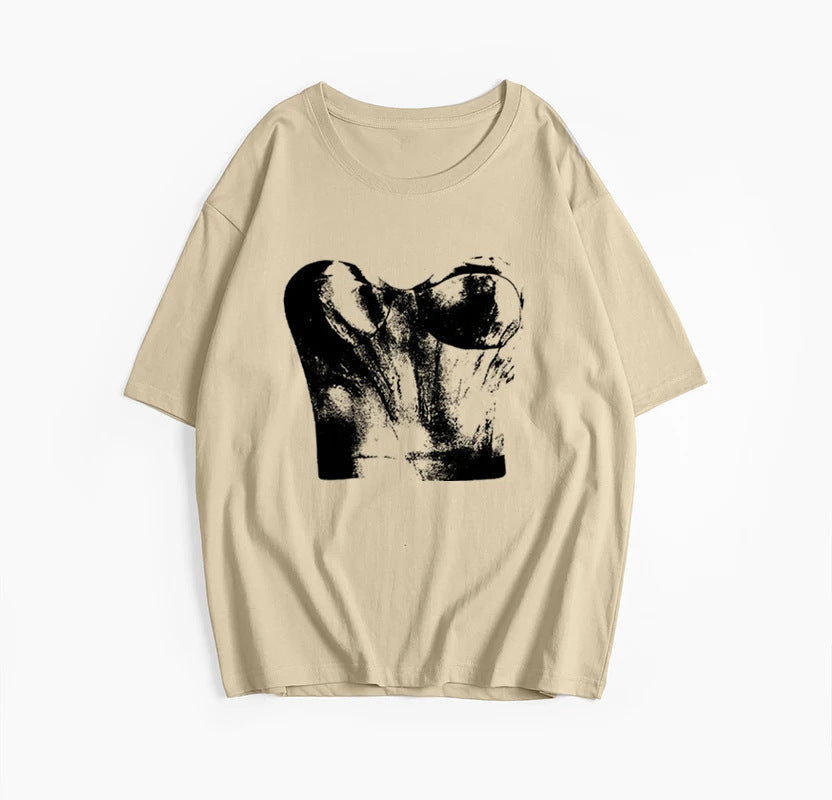 Women's Printed T-shirt Summer Soft Short