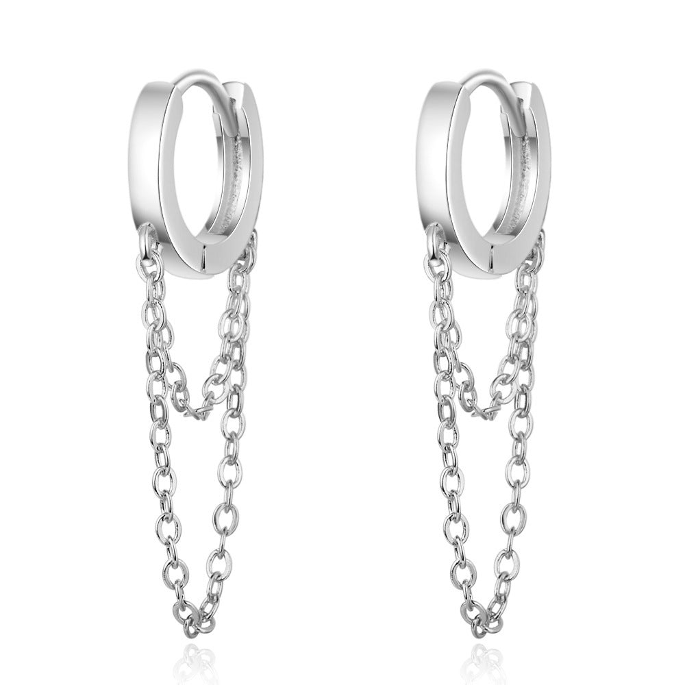 Double chain earrings earrings
