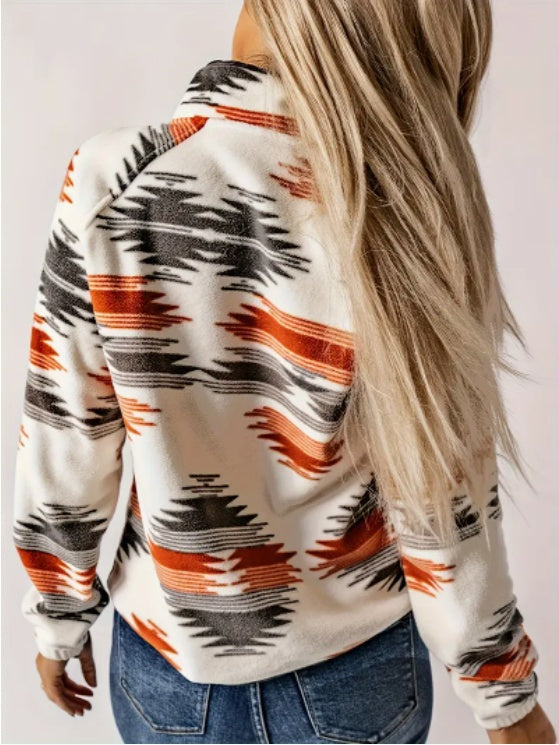 Women's Casual Western-Inspired Printed Jacket
