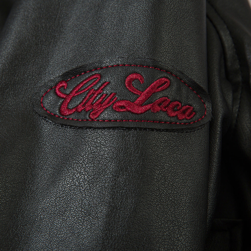 Men's Spring And Autumn Loose Trendy Punk Button Motorcycle Clothing Jacket