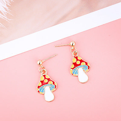 Girly Cute Fruit Earrings Ice Cream Apple Earrings Cactus Ins Earrings Pineapple Earrings