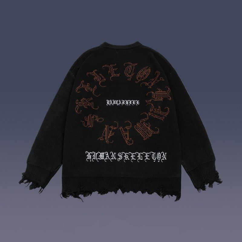 American High Street Dark Jacquard Sweater