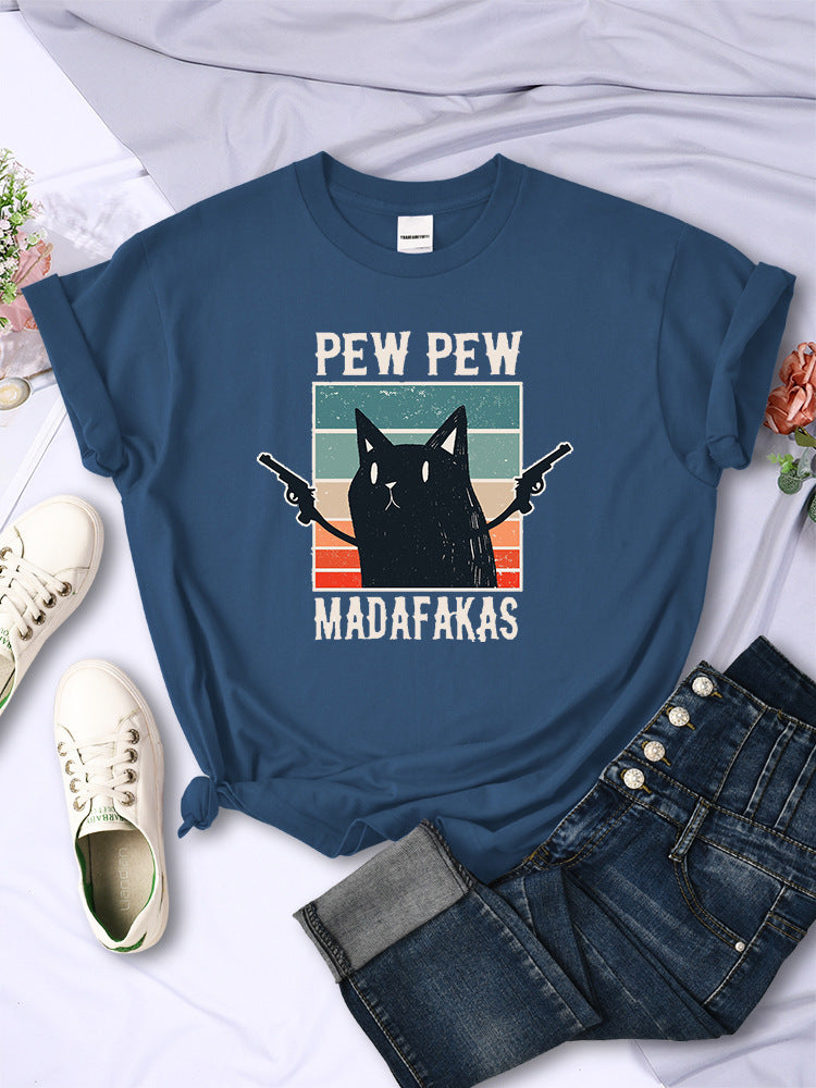 Cute Funny Printed Hip Hop Retro T-shirt Creative Casual Top
