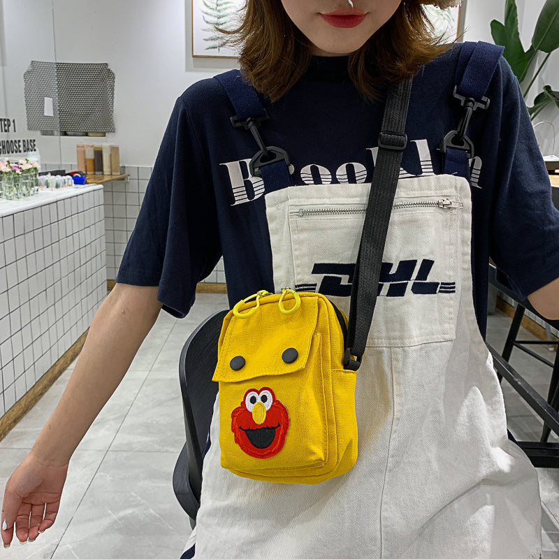 Versatile cross - span student shoulder bag