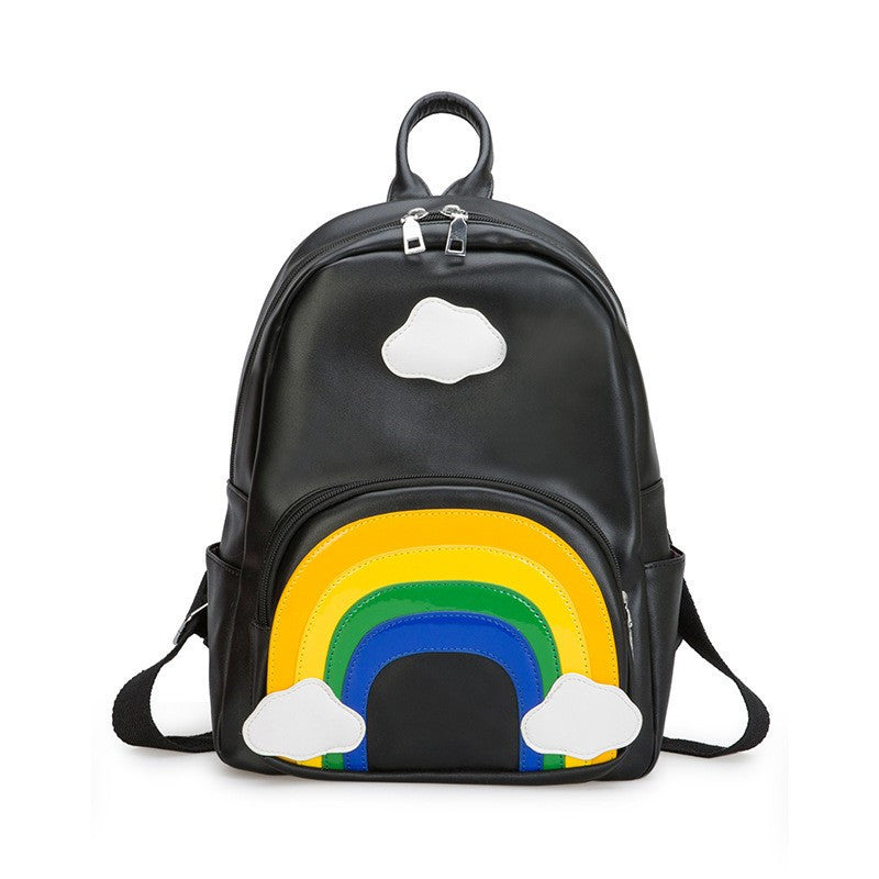 Snack Bag Fashion Pu Rainbow Trend Backpack