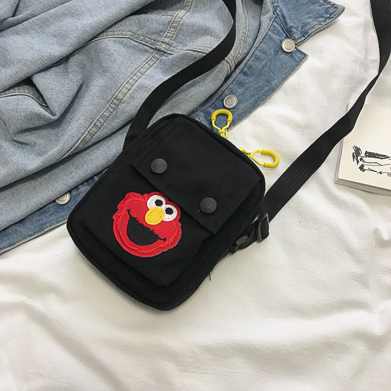 Versatile cross - span student shoulder bag
