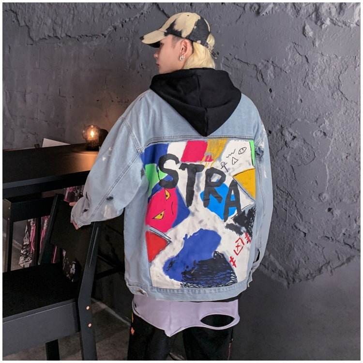 Street Hip-Hop Graffiti Print Couple Outfit