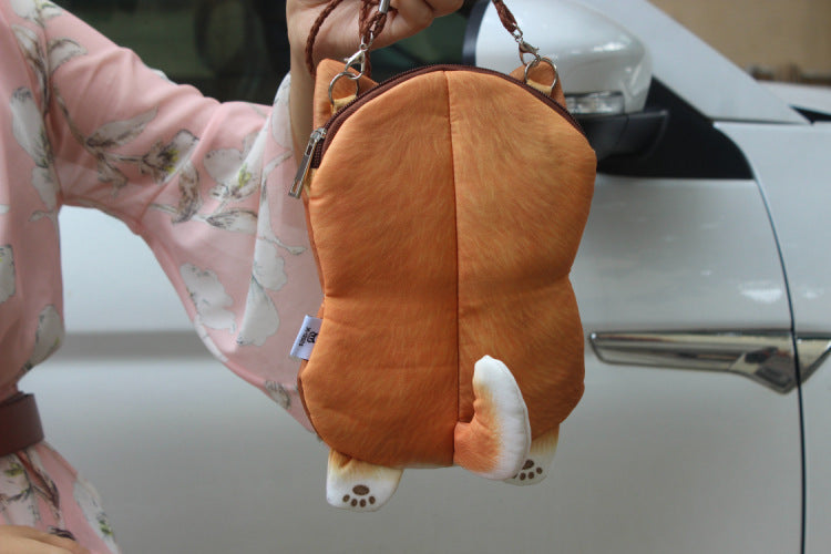 Cute cartoon 3D printing animal dog chain bag