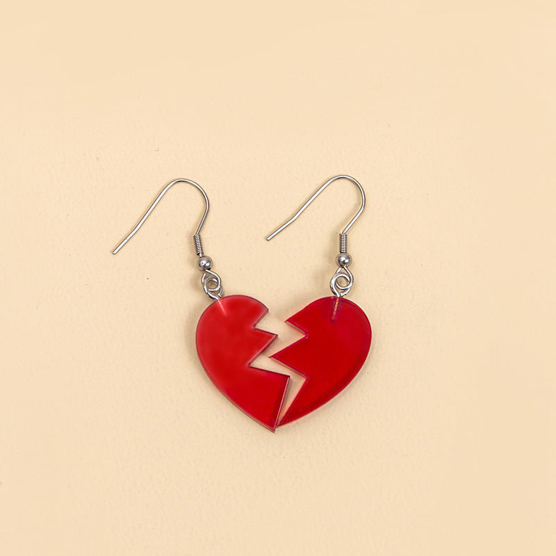 Anime JOJOS Bizarre Adventure Crusaders Kakyoin Noriak Earrings Red Broken Heart Earrings