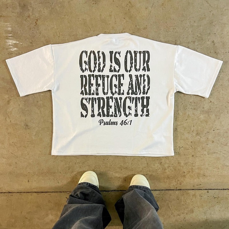 Printed Cotton Short Sleeve Retro Street Style
