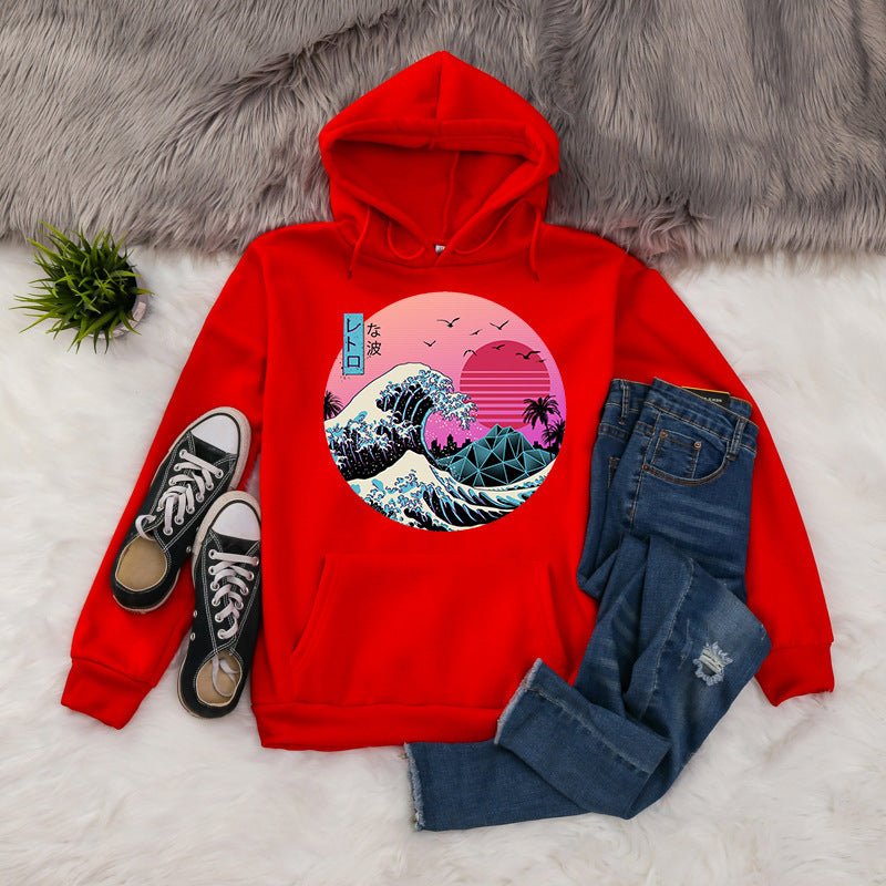 Printed hooded sweatshirt