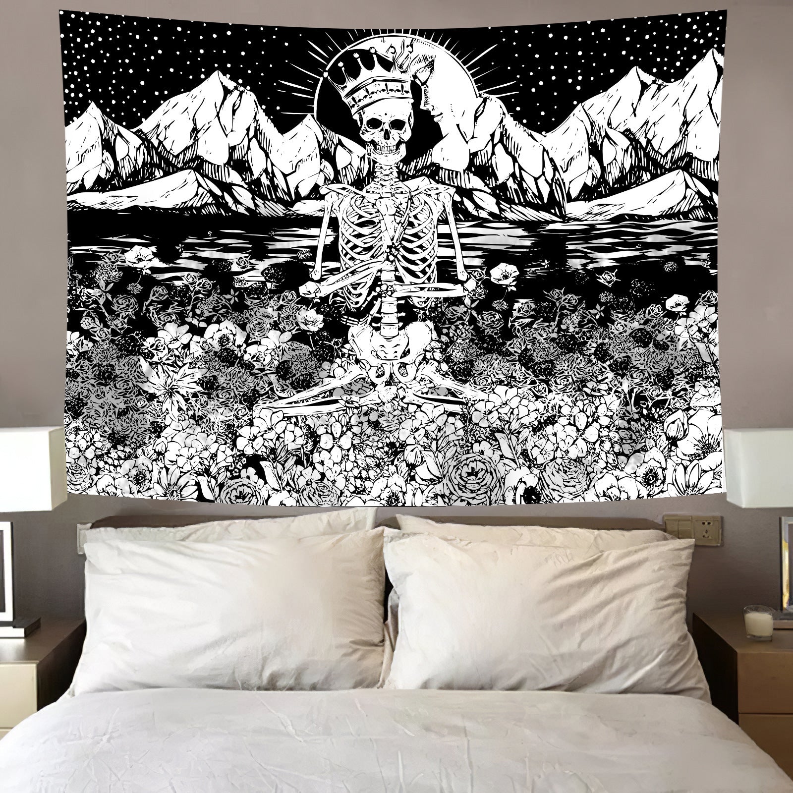Background cloth skull tapestry printing home hanging cloth