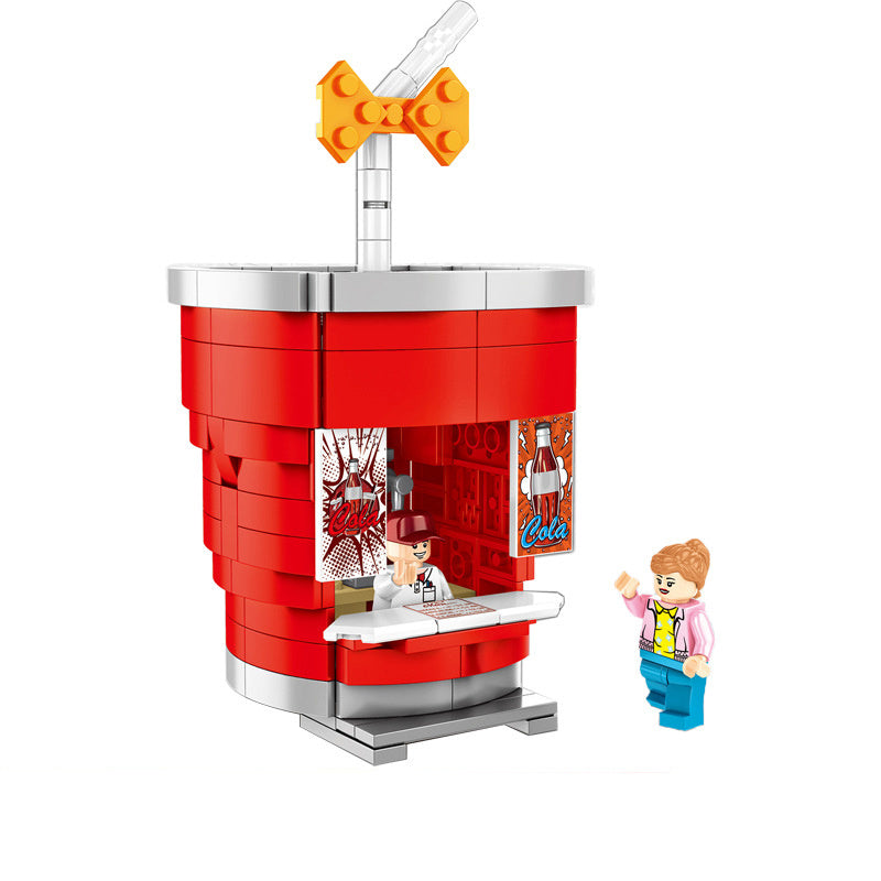 Building block street view toy