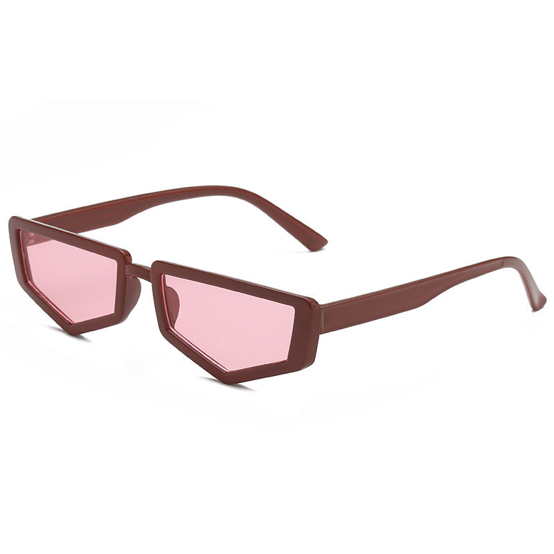 Street shot concave shape sunglasses
