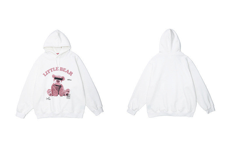 European and American Street Original Street Fashion Brand Masked Bear Hooded Sweater