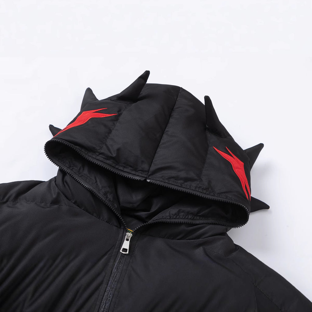 American Retro Black Working Wear Cotton-padded High Street Jacket
