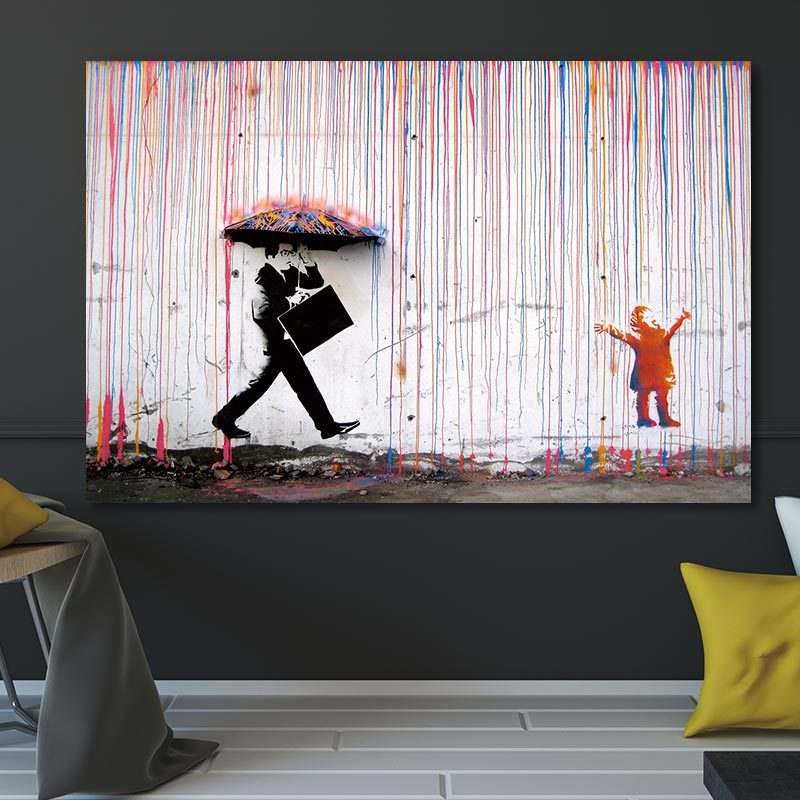 Children graffiti street art painting