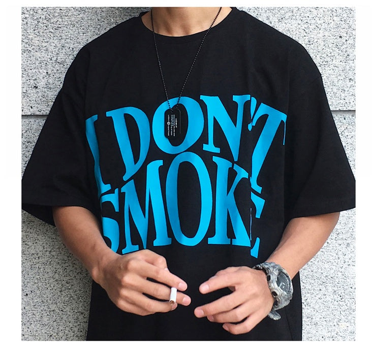 TEE pair of short - sleeved female popular logo men's T-shirt