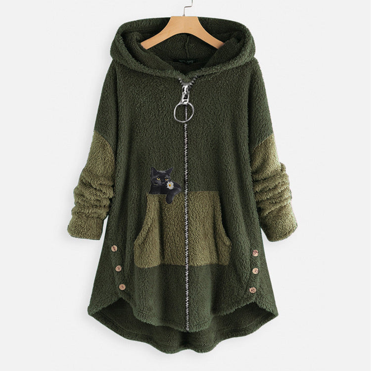 Harajuku Style Autumn Street Female Hooded Loose Sweater