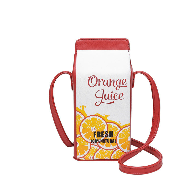 Crossbody bag milk box bag