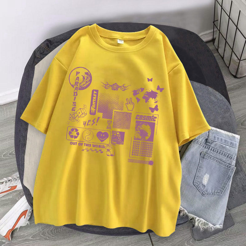 Comics Men's And Women's Street Wear Casual Short Sleeves