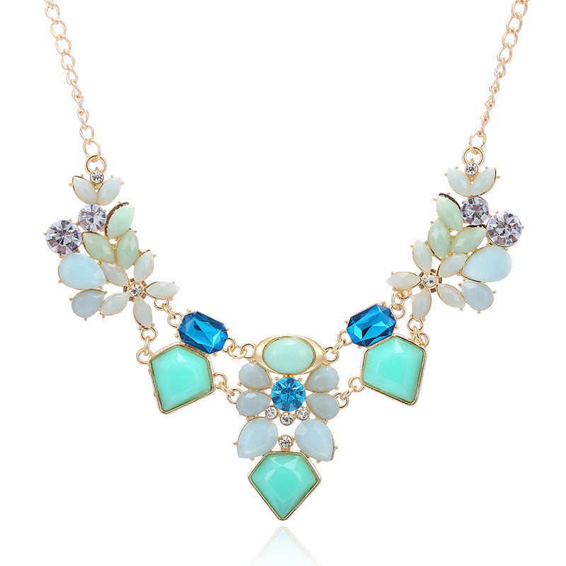 Geometric resin street beat necklace one
