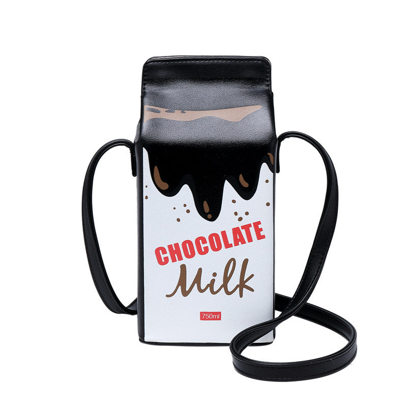 Crossbody bag milk box bag
