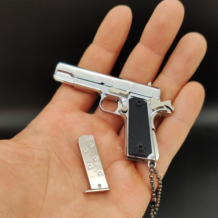 Metal Gun Model Toy Key Chain