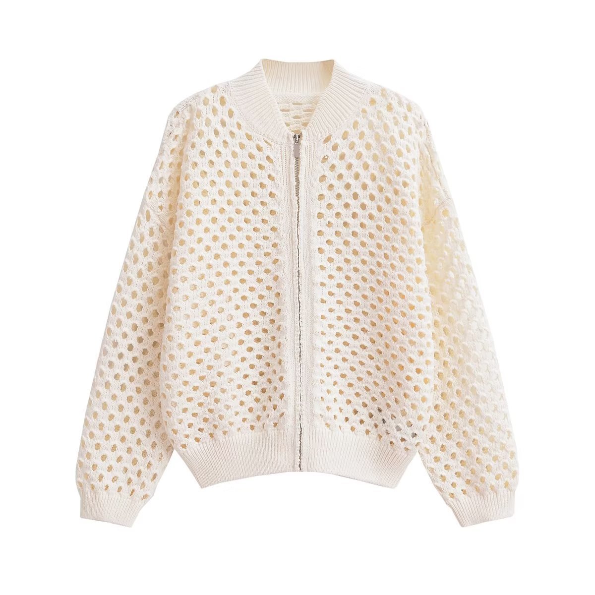 Women's Fashion Hollowed-out Knitted Jacket