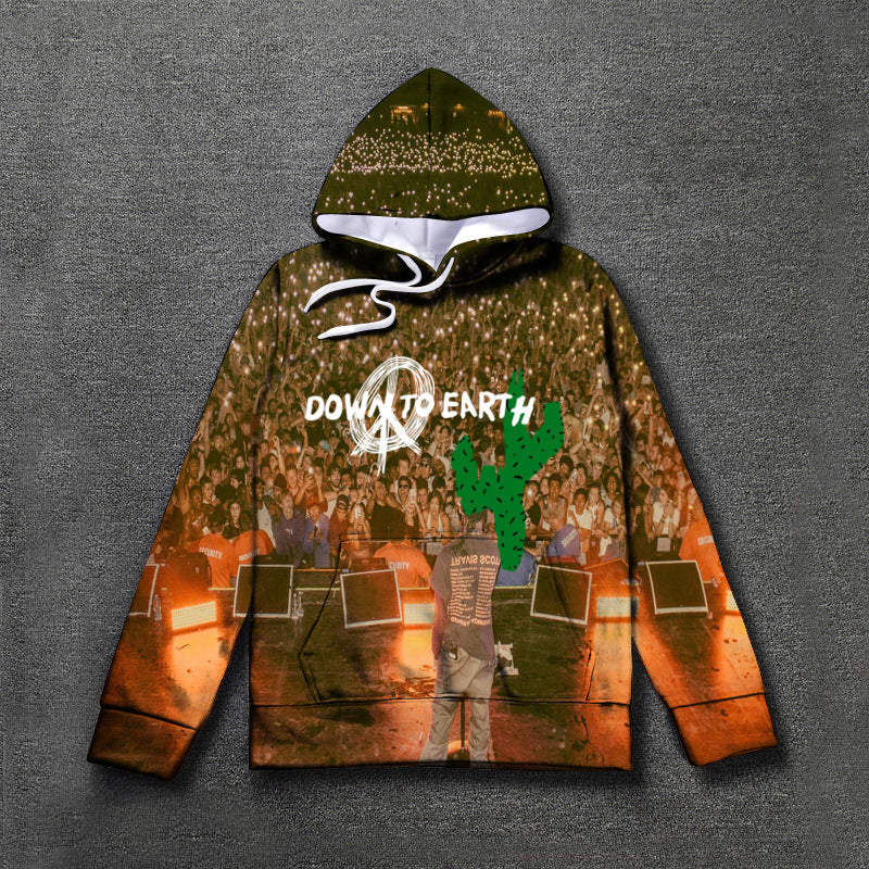 Printed Hoodie Graffiti