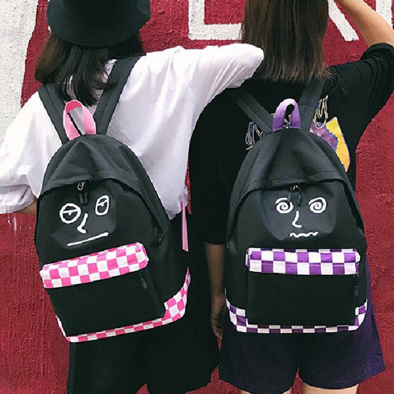 Plaid wild casual school bag