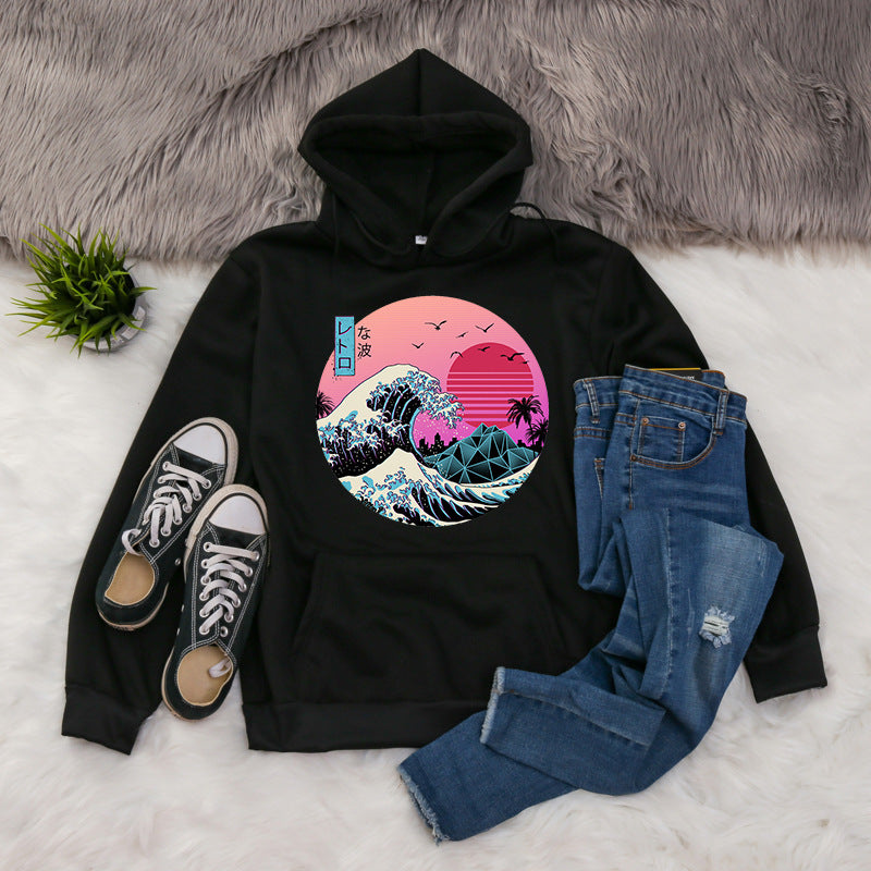 Printed hooded sweatshirt