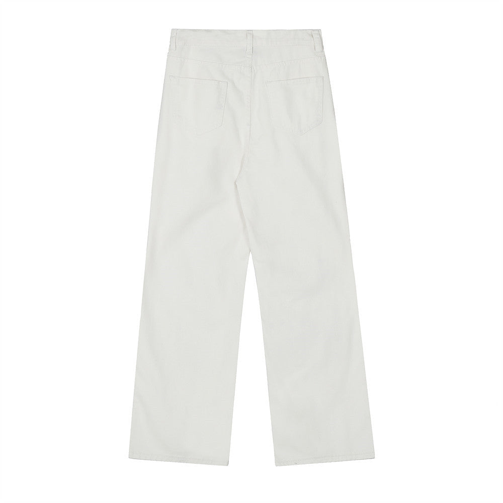 Men's American-style Graffiti Ripped Jeans