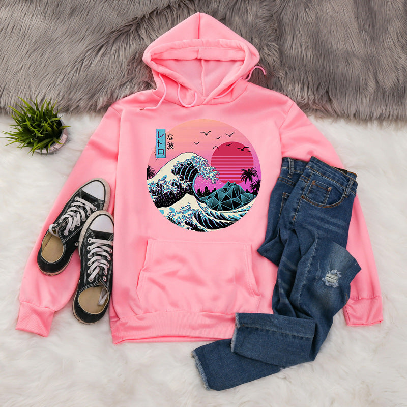 Printed hooded sweatshirt