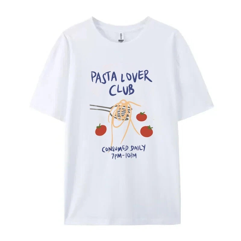 Women Retro Graphic Tee Fruit Print Crew Neck Short Sleeve