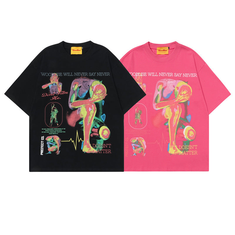 Hip Hop Loose Half-sleeve Top